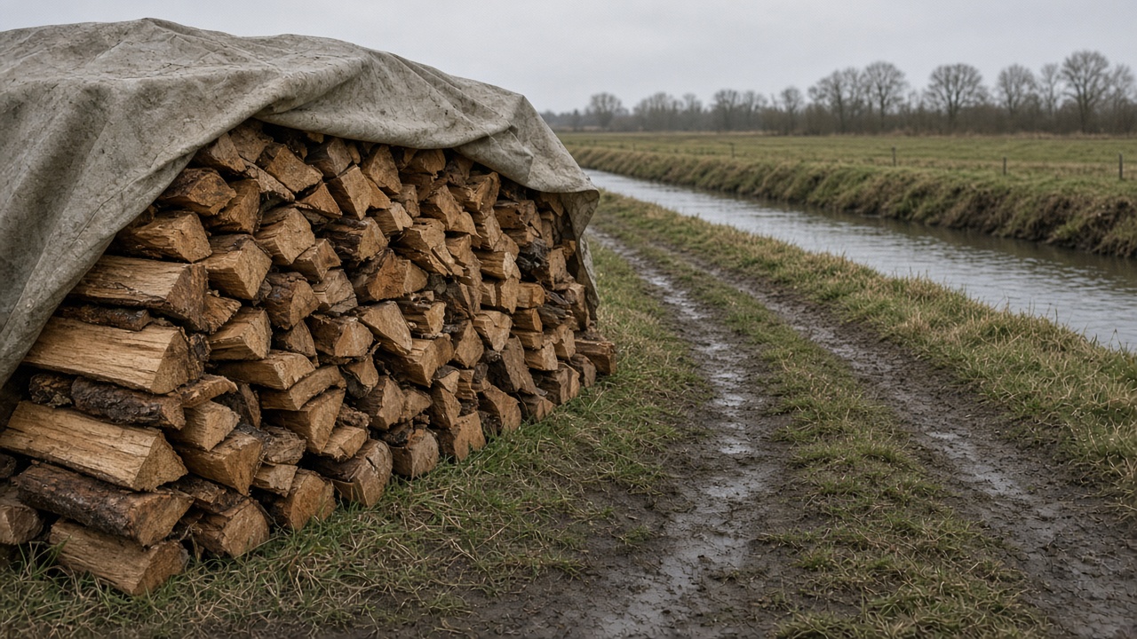 Oak under the tarp